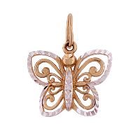 Золотой подвес Бабочка 62257