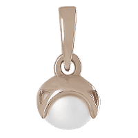 Золотой кулон с жемчугом 023663