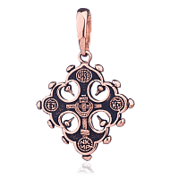 Золотой крест с чернением 024647