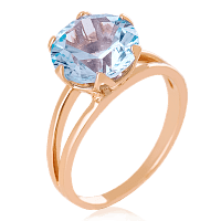Золотое кольцо с топазом 023859