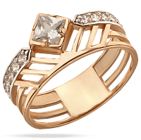 Женское золотое кольцо с фианитами 036913