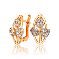 Удобные серьги золотые с английским замком 033599