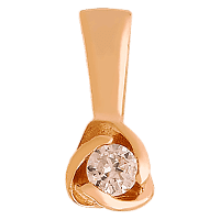 Золотой кулон с цирконием 023670