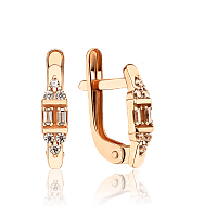 Золотые серьги с фианитамит 035930