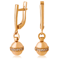 Золоті сережки з цирконієм 023375