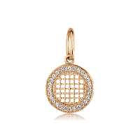 Золотой кулон с фианитами 025739