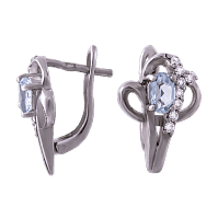 Серебряные серьги с топазом 4755