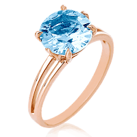 Золотое кольцо с топазом 023858