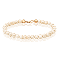 Женский браслет из жемчуга с золотой застежкой 036078