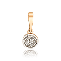 Золотой миниатюрный кулон с бриллиантами 035228