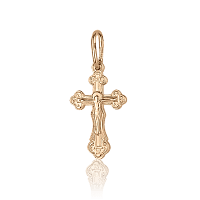 Крестик в красном золоте 027636