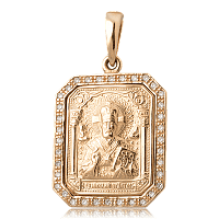 Золотой подвес Николай Чудотворец 1,4,0626