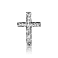 Золотой подвес с бриллиантом крестик P0771