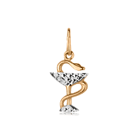 Золотой кулон Медицинский знак 62047