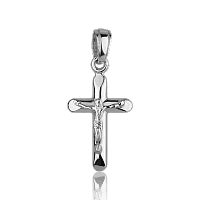Крестик в белом золоте 026475
