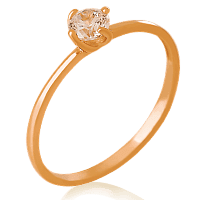 Золотое кольцо с цирконием 023770