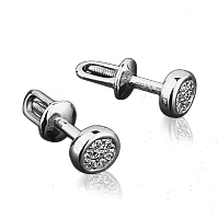 Серьги из белого золота с бриллиантами 2038/1