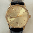 Часы женсккие круглые с золотым корпусом и кожаным ремешком купить Часы женсккие круглые с золотым корпусом и кожаным ремешком купить
