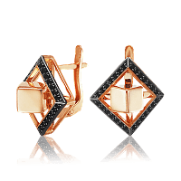 Золотые серьги с нанокристаллами 030099