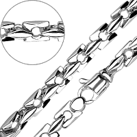 Прочная цепочка из белого золота для мужчин 032098