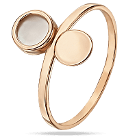 Золотое кольцо с вставкой перламутр 034639