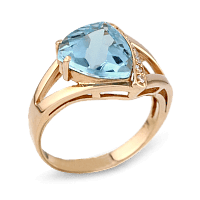 Золотое кольцо с топазом 024594