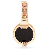 Золотой подвес с агатом и фианитами 035123