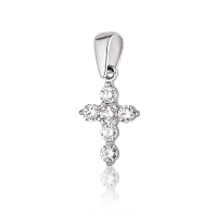 Золотой кулон из белого золота с бриллиантами 025396