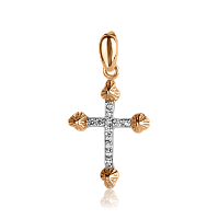 Золотой крестик с бриллиантами s3996
