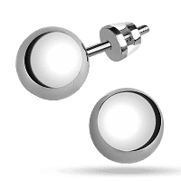 Серебряные серьги-пусеты шарики 038438