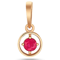 Золотой кулон с рубином 037078
