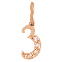 Золотой кулон с цирконием 023693