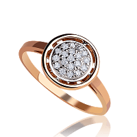 Женское золотое кольцо с бриллиантами 036550