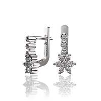 Золотые серьги с бриллиантами 030424