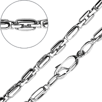 Мужская цепочка из белого золота 032001