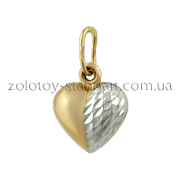 Золотой подвес Сердце 62013