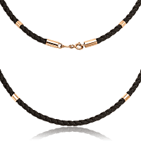 Ювелирний шнурок з золотими вставками 035353