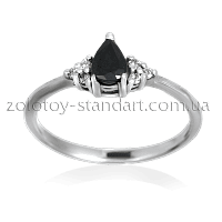 Золотое кольцо с сапфиром и бриллиантами 11425/1