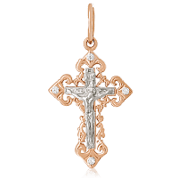 Золотой кулон с цирконием 023697