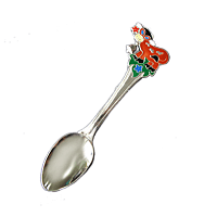 Серебряная ложка Коровка с колокольчиком 031796