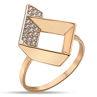 Женское золотое кольцо с фианитами Элизабет 036246