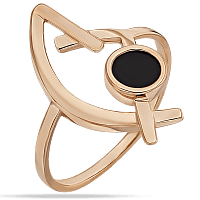 Золотое кольцо с вставкой агат 034923