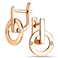 Золотые серьги Nadin с фианитами 038558