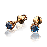 Серьги из красного золота с сапфирами 2090.0