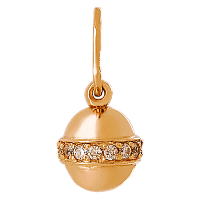 Золотой кулон с цирконием 023669