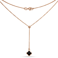 Золотое колье с подвеской Клевер 033910