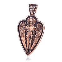 Золотая ладанка Ангел Хранитель с чернением 024633