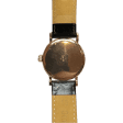 золотые часы мужские с кожанным ремешком