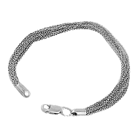 Серебряный браслет цепочки 030004