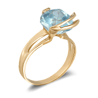 Золотое кольцо с топазом 348101